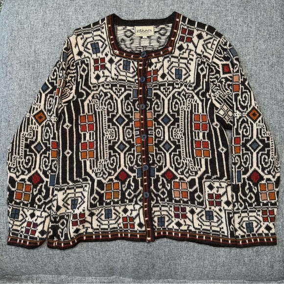 Vintage Intiwara Alpaca Cardigan - Picture 1 of 4